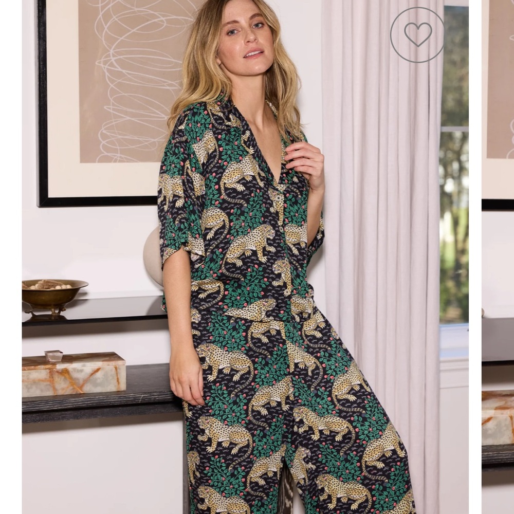 Printfresh Leopard and Foliage Pajama Set